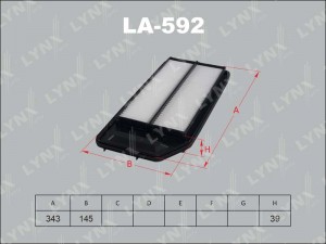 Фильтр воздушный LA-592 LYNXAUTO
