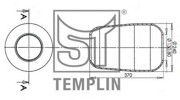Кожух пневматической рессоры 040606006150 TEMPLIN