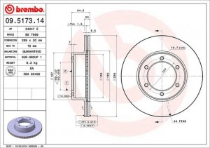 Тормозной диск 09.5173.14 BREMBO