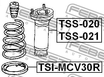 Проставка пружины подвески TSI-MCV30R FEBEST