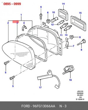 Прокладка, основная фара 96FG13066AA FORD
