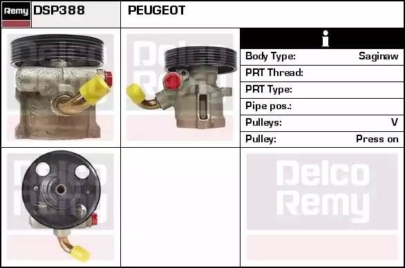 Гидравлический насос, рулевое управление DSP388 DELCO REMY