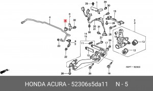 Втулка стабилизатора 52306S5DA11 HONDA