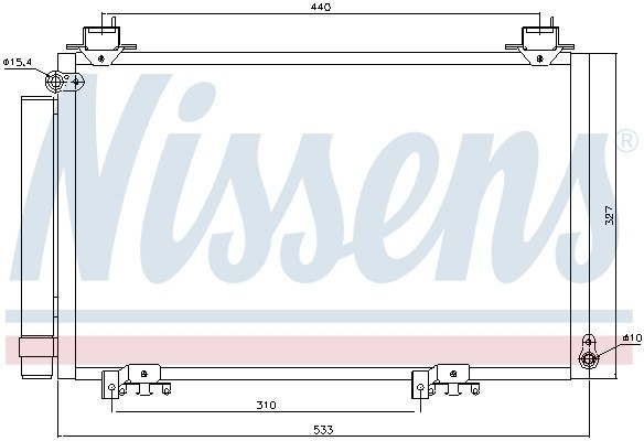 Конденсатор, кондиционер 94516 NISSENS