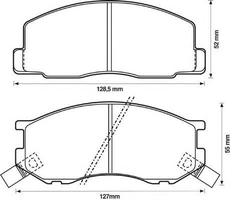 Комплект тормозных колодок, диско 572304B BENDIX JURID