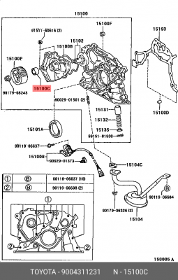 Уплотняющее кольцо, коленчатый вал 90043-11231 DAIHATSU