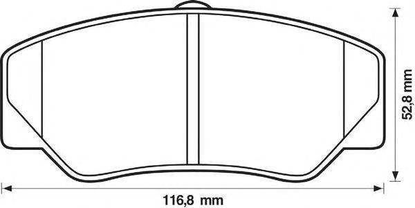 Комплект тормозных колодок, диско 571336B BENDIX JURID