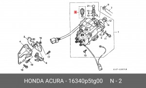 Стопорный механизм, система впрыска 16340P5TG00 HONDA