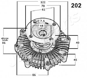 Сцепление, вентилятор радиатора VC-202 JAPAN PARTS GROUP