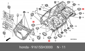 Деталь 91615SH3000 HONDA