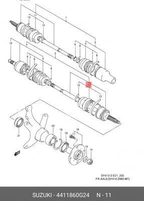 Пыльник ШРУСа 44118-60G24 SUZUKI