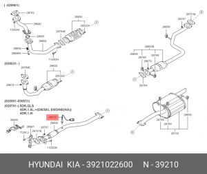 Лямбда-зонд 3921022600 HYUNDAI KIA