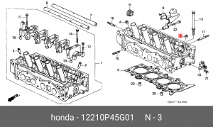 Уплотнительное кольцо, стержень кла 12210P45G01 HONDA