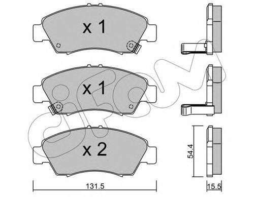 Комплект тормозных колодок, диско 822-138-0 CIFAM