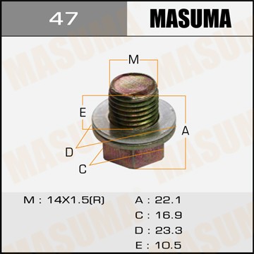 Пробка слива масла 47 MASUMA
