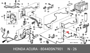 Переключатель высокого давления, кондиционер 80440SN7901 HONDA