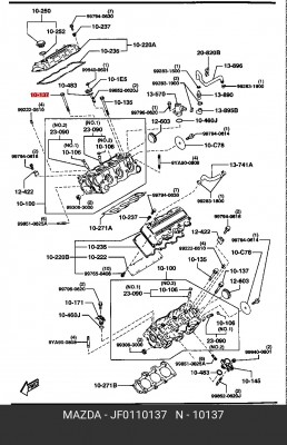 Болт головки цилидра JF01-10-137 MAZDA