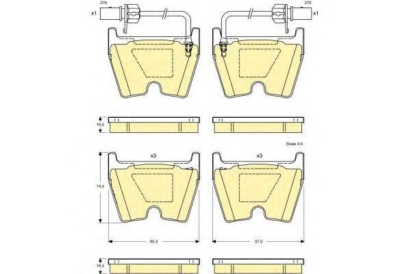 Комплект тормозных колодок, диско 6115079 GIRLING