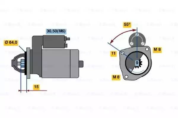 Стартер 0 001 107 109 BOSCH