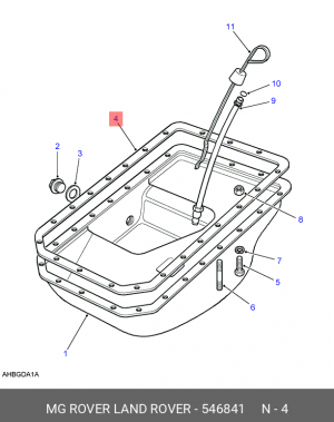 Прокладка, маслянный поддон 546841 LAND ROVER