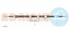 Трос ручного тормоза 220243 ADRIAUTO