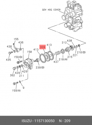 Датчик давления воздуха, высотный корректор 1-15713-005-0 ISUZU