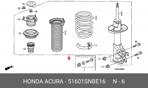Амортизатор подвески 51601SNBE16 HONDA