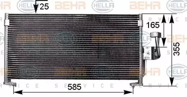 Конденсатор, кондиционер 8FC 351 038-471 HELLA