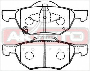 Колодки тормозные дисковые AKD-1293 AKYOTO