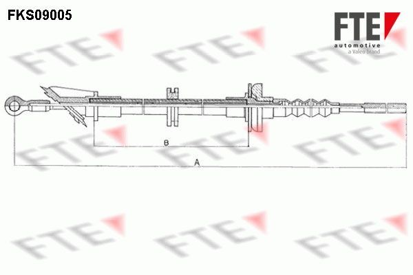 Трос, управление сцеплением FKS09005 FTE