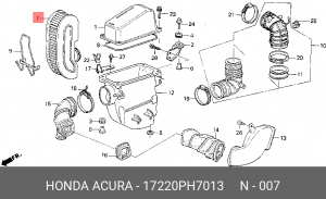 Воздушный фильтр 17220PH7013 HONDA