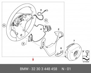 Колесо рулевое 32 30 3 448 458 BMW