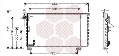 Конденсатор, кондиционер 74005025 VAN WEZEL