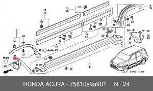 Деталь 75810S9A901 HONDA