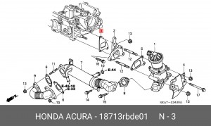 Прокладка, выпускной трубопровод 18713RBDE01 HONDA
