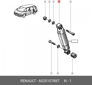 Амортизатор подвески 6025107887 RENAULT
