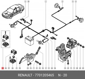 Блок управления, динамики тормоза / движения 7701205465 RENAULT