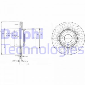 Тормозной диск BG3222 DELPHI