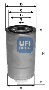 Топливный фильтр 24.351.02 UFI