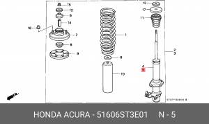 Амортизатор 51606ST3E01 HONDA
