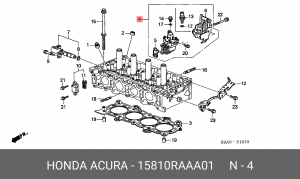 Клапан механизма изменения фаз ГРМ 15810RAAA01 HONDA