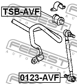 Втулка стабилизатора TSB-AVF FEBEST