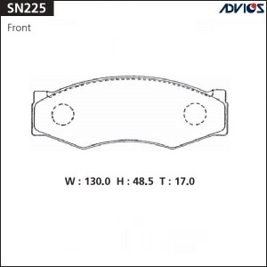 Колодки тормозные дисковые SN225 ADVICS