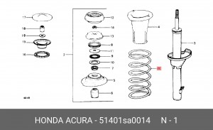 Пружина ходовой части 51401SA0014 HONDA