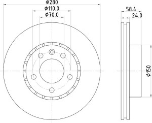 Тормозной диск MDC970 MINTEX
