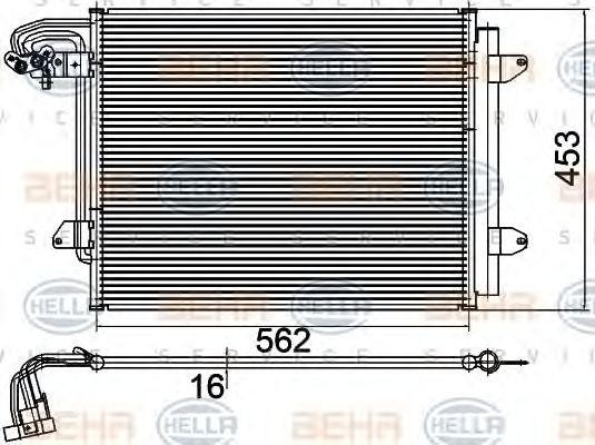 Конденсатор, кондиционер 8FC 351 301-051 HELLA