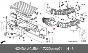 Воздушный фильтр 17220PCXQ01 HONDA
