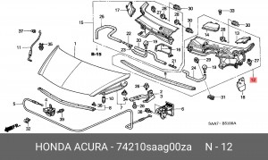 Деталь 74210SAAG00ZA HONDA