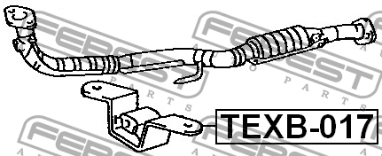 Резинка крепления глушителя TEXB-017 FEBEST