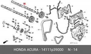 Распредвал 14111P39000 HONDA